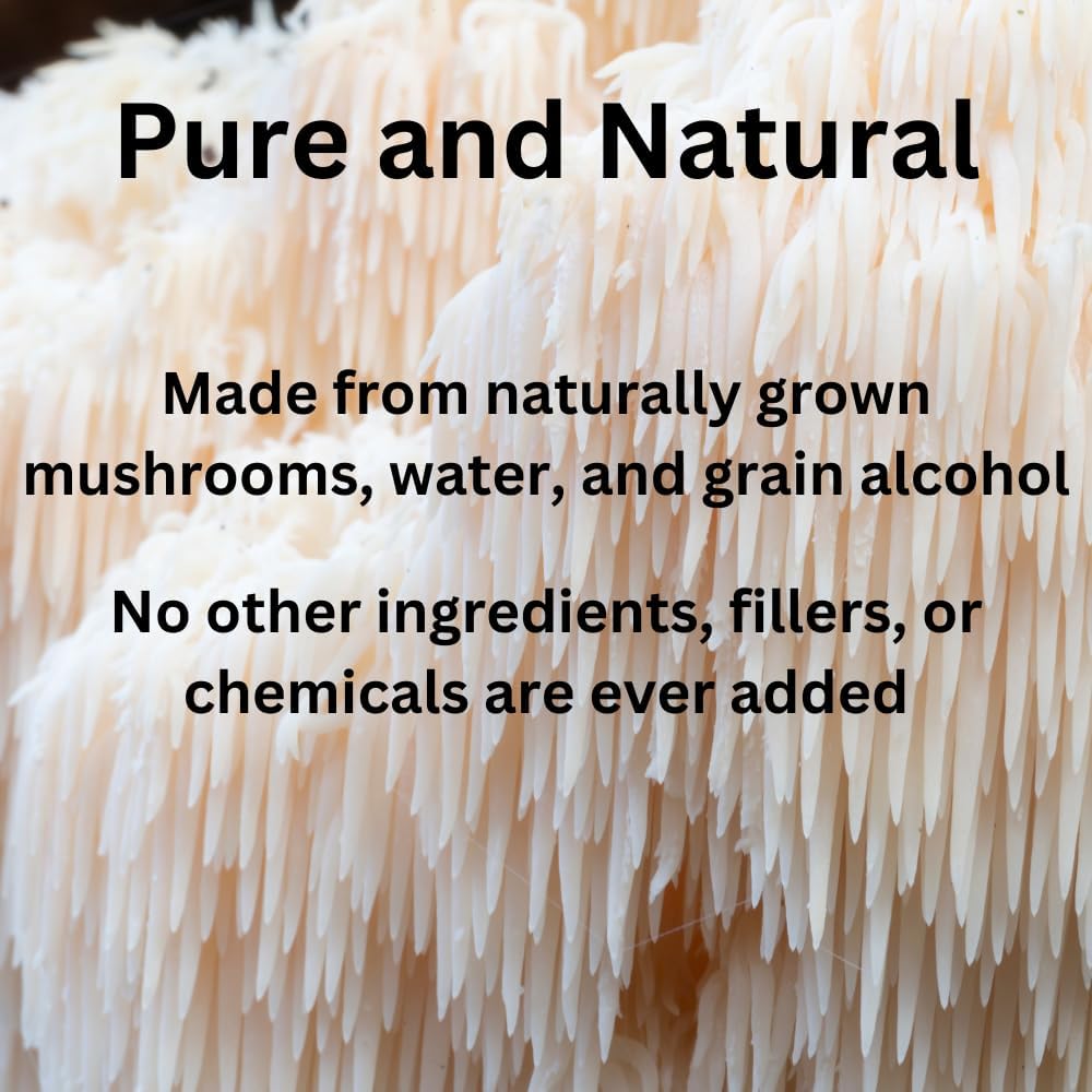 High Potency Lion’s Mane Mushroom Tincture - Double Extracted for 60 Daily Doses