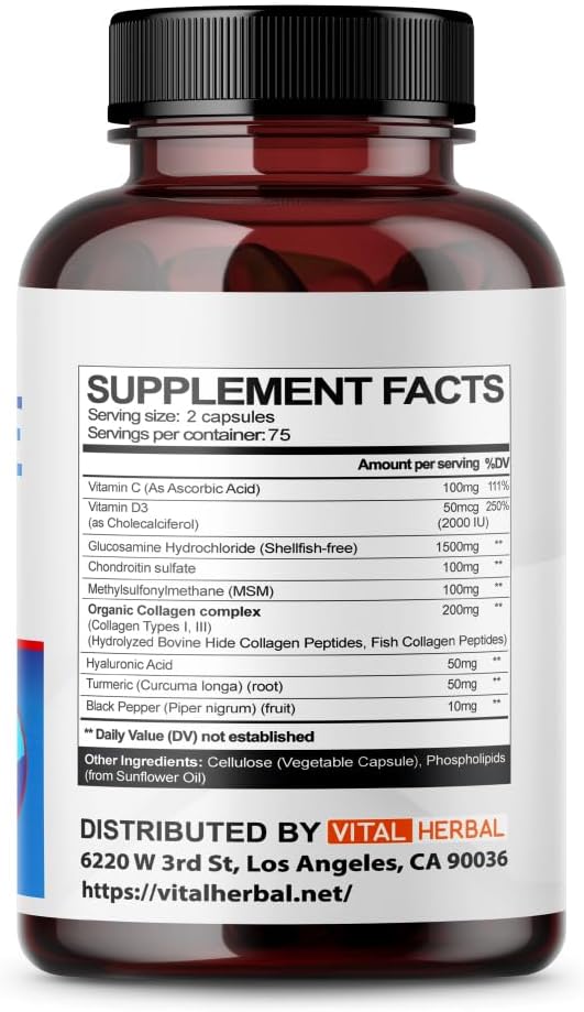 High Potency Liposomal Glucosamine Chondroitin MSM for Joint & Cartilage Support - Made in USA