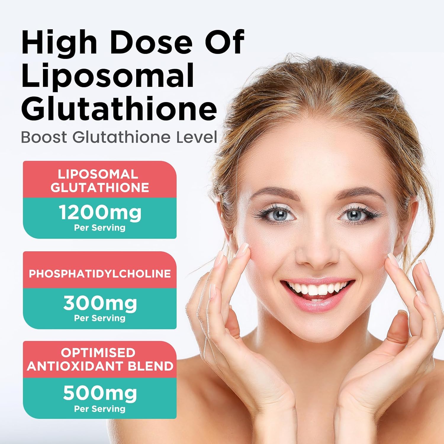 High Potency Liposomal Glutathione Drops with Vitamin C - Superior Antioxidant Formula for Immune Support, Skin Health, and Liver Detox - Strawberry Flavored Liquid Supplement - 2oz