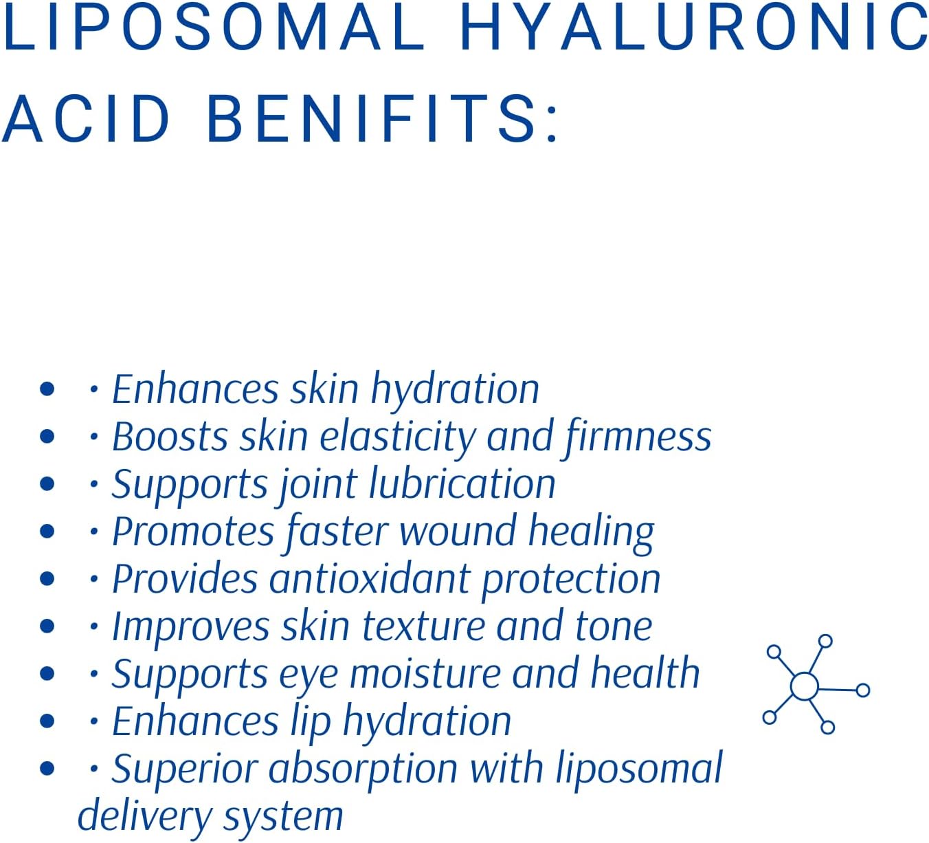 High Potency Liposomal Hyaluronic Acid Supplements - 1000MG Formula