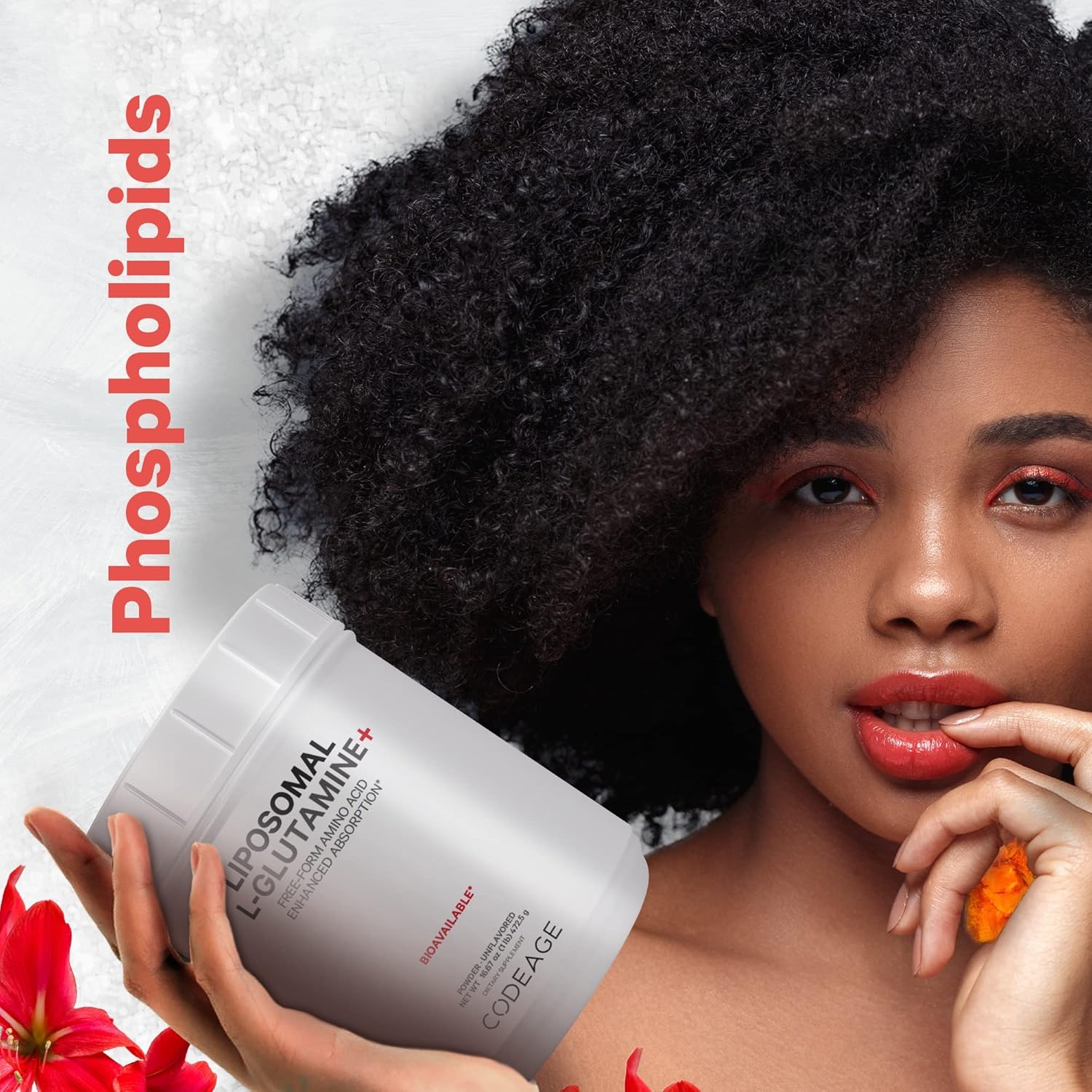 High-Potency Liposomal L-Glutamine Powder - 5,000 mg per Serving - 3-Month Supply - Unflavored - Non-GMO - Gluten-Free