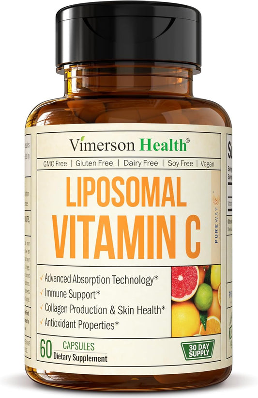 High Potency Liposomal Vitamin C Capsules for Immune Health & Antioxidant Support - Easy on Stomach - 60 Capsules - BoostGo Australia