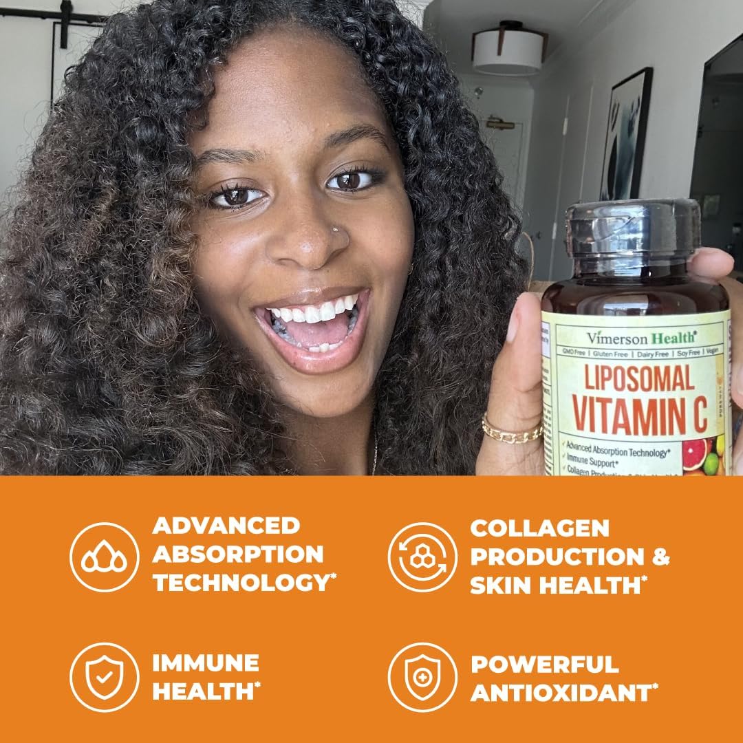 High Potency Liposomal Vitamin C Capsules for Immune Health & Antioxidant Support - Easy on Stomach - 60 Capsules - BoostGo Australia