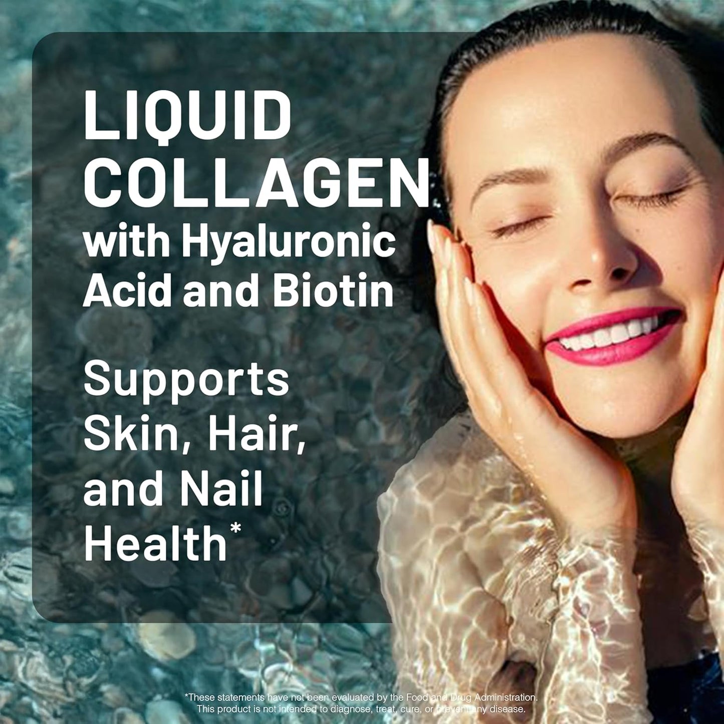 High-Potency Liquid Collagen with Biotin for Hair, Skin, and Nails - Mixed Berry Flavor - 10 Tubes
