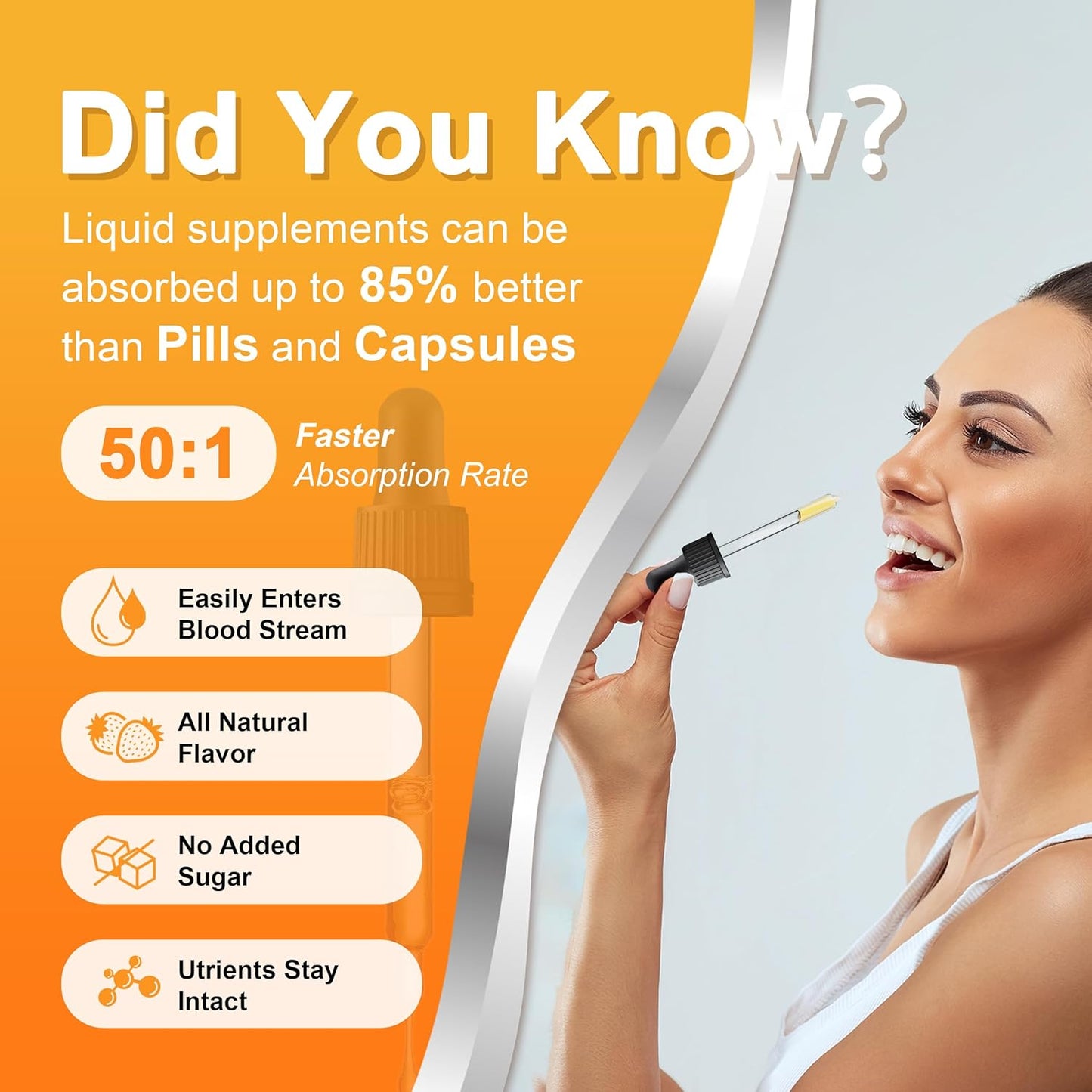 High Potency Liquid Magnesium Oxide Drops - Bone, Muscle, Heart Health Supplement - Easy-to-Absorb Sublingual Formula - 60ml - BoostGo Australia