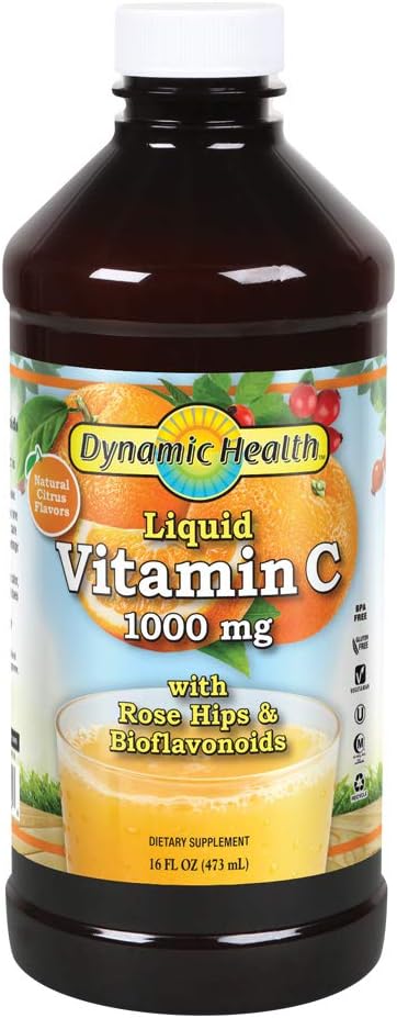 High Potency Liquid Vitamin C Supplement - 1000mg, 16oz Bottle by Dynamic Health