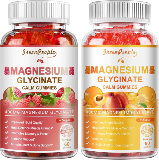 High Potency Magnesium Glycinate Gummies - 400mg & 1000mg - GREENPEOPLE