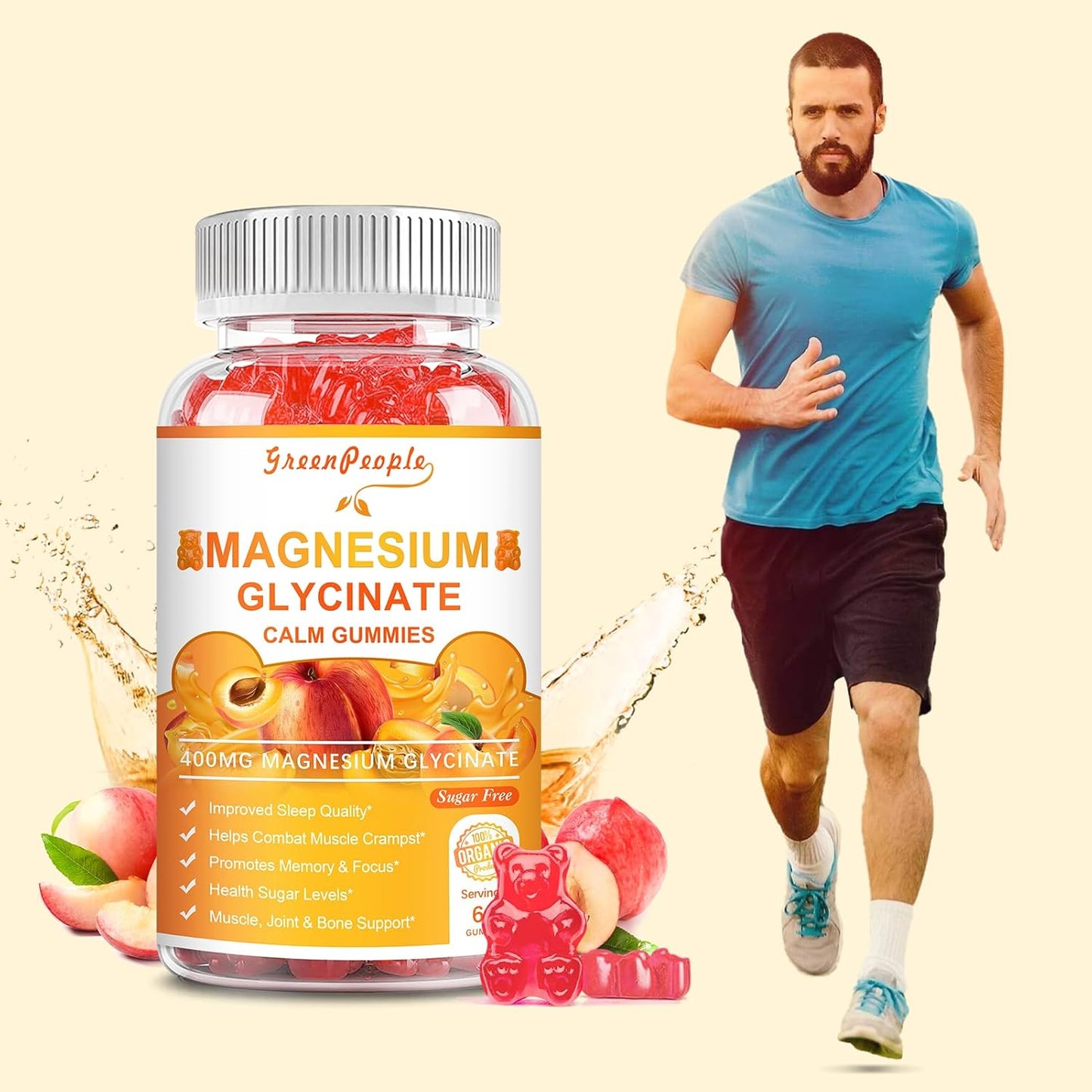 High Potency Magnesium Glycinate Gummies - 400mg & 1000mg - GREENPEOPLE