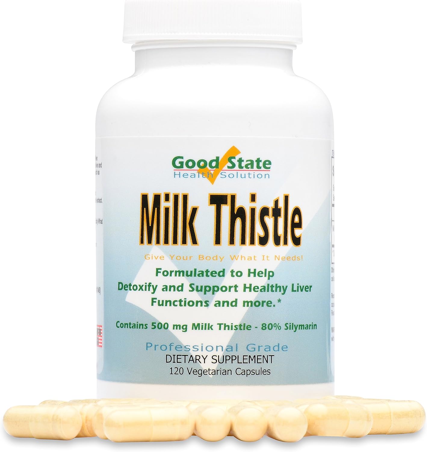 High Potency Milk Thistle Extract - 500mg - 80% Silymarin - 120 Vegetarian Capsules