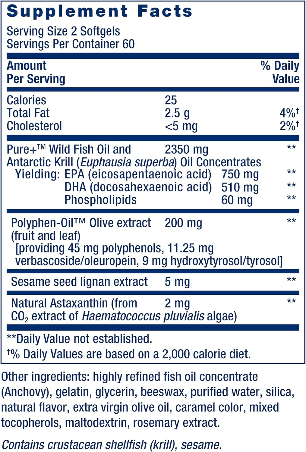 High Potency Multi-Vitamin & Mineral Supplement with Life Extension Super Omega-3 Fish Oil and Sesame Lignans