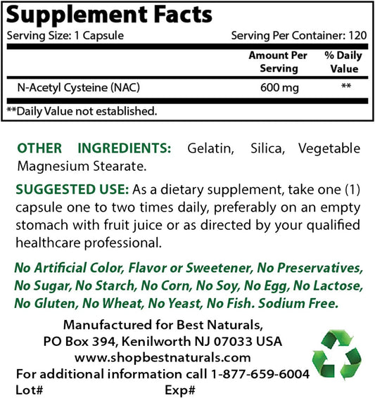 High Potency NAC 600 mg and Alpha Lipoic Acid 600 mg Supplement for Optimal Health and Wellness