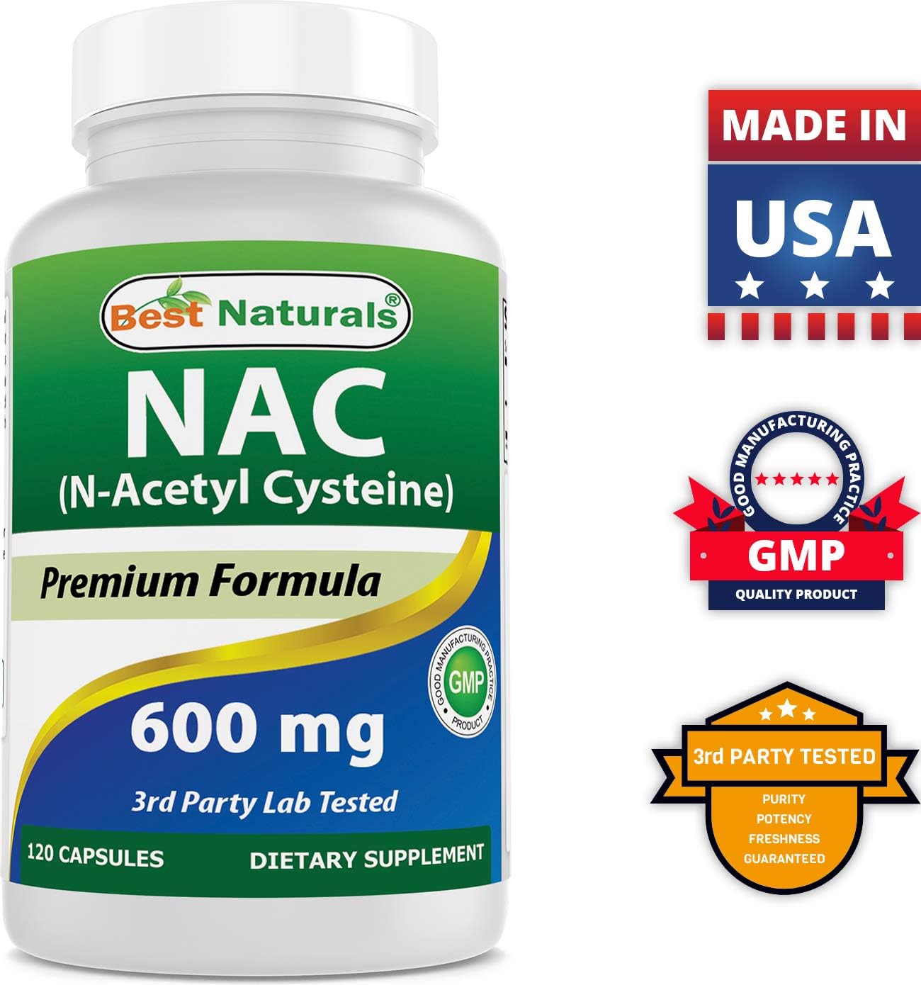 High Potency NAC 600 mg and Alpha Lipoic Acid 600 mg Supplement for Optimal Health and Wellness