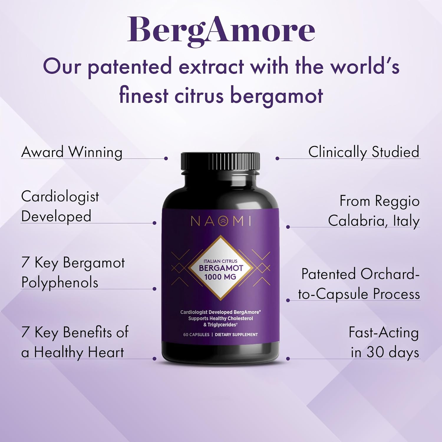 High Potency NAOMI Citrus Bergamot and Turmeric Curcumin Supplement for Enhanced Wellness