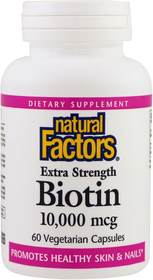 High Potency Natural Factors Biotin 10000Mcg Capsules, 60 Count