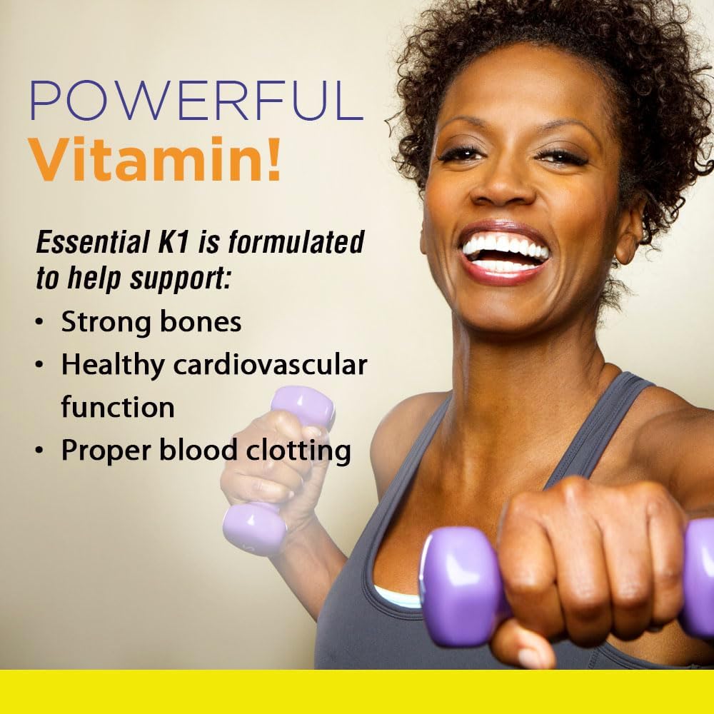 High Potency Nature's Life Vitamin K-1 Supplement for Healthy Bones & Cardiovascular Support - 50CT