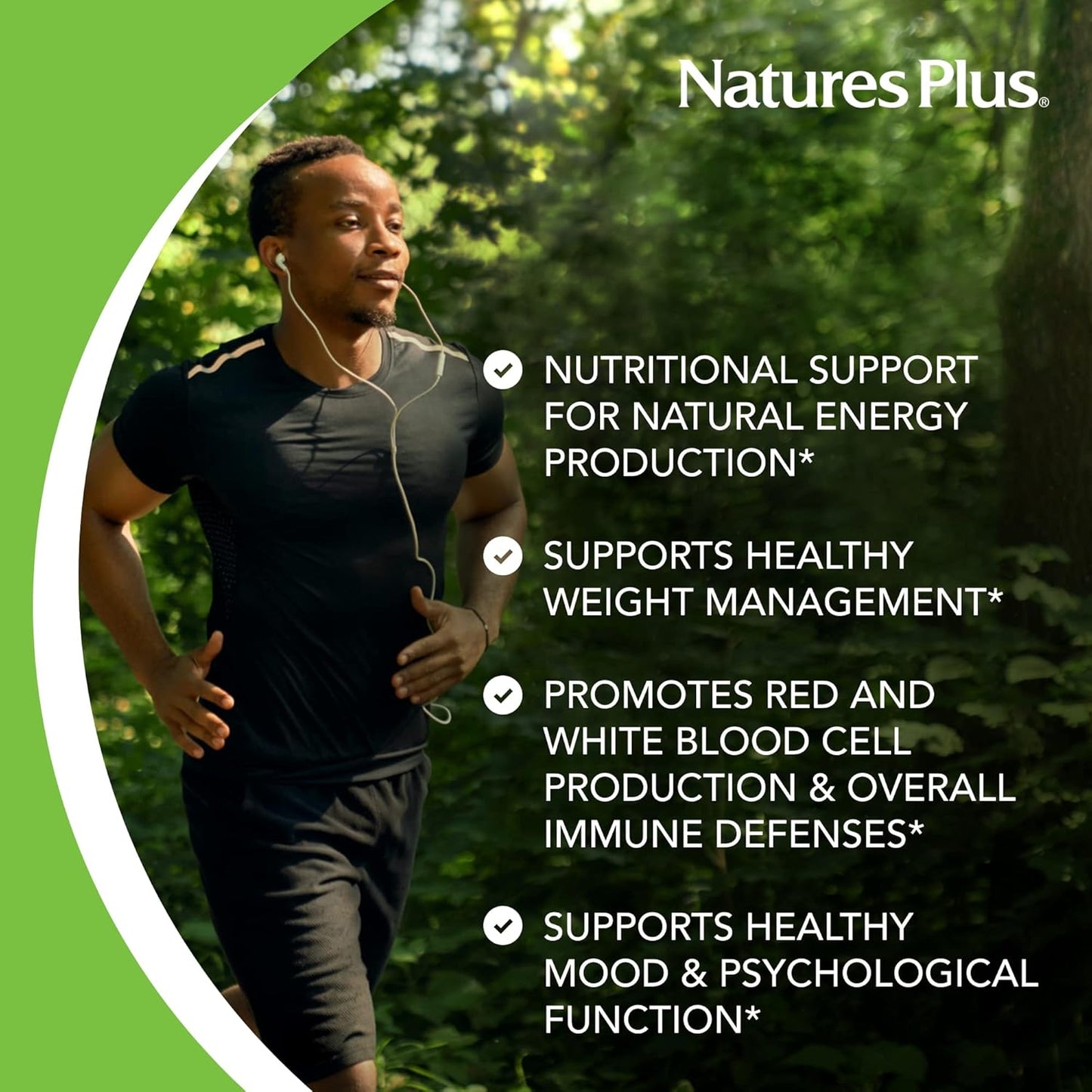 High Potency Natures Plus Vitamin B12 (Methylcobalamin) Tablets - 500 mcg, 90 Vegetarian, Gluten-Free Capsules - Supports Red Blood Cells, Boosts Energy, Overall Health - 90 Servings