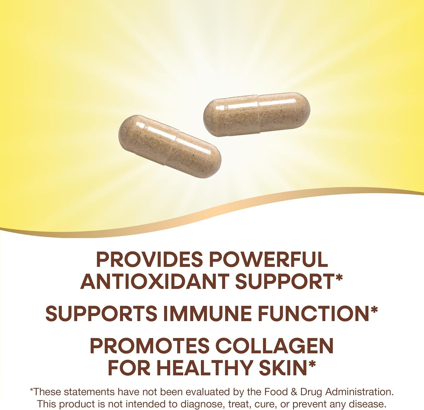 High Potency Nature's Way Vitamin C with Bioflavonoids - 1,000mg per 2-Capsule Serving - Immune Support and Collagen Promotion - 100 Capsules