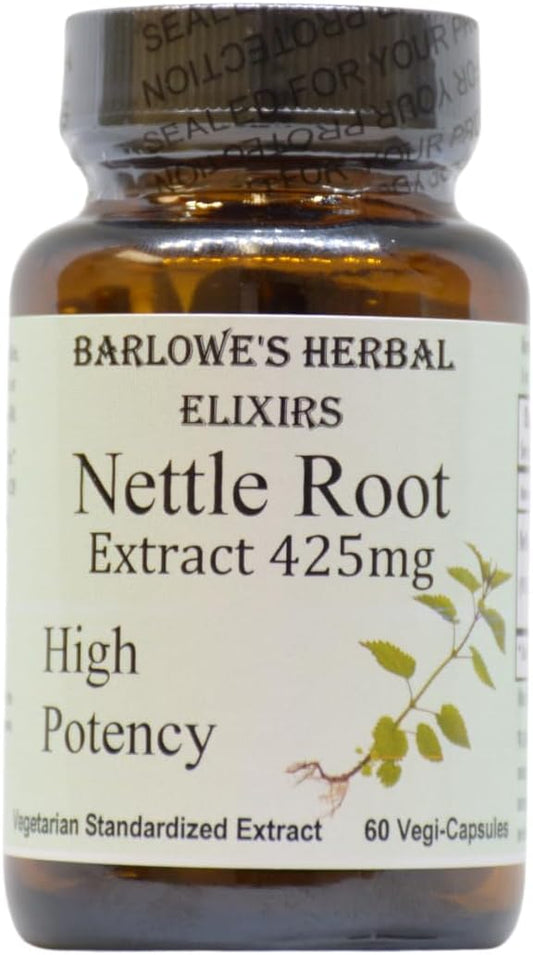 High-Potency Nettle Root Extract Capsules - 95% 3,4-Divanillyltetrahydrofuran - 425mg - 60 Vegan Capsules - Stearate-Free