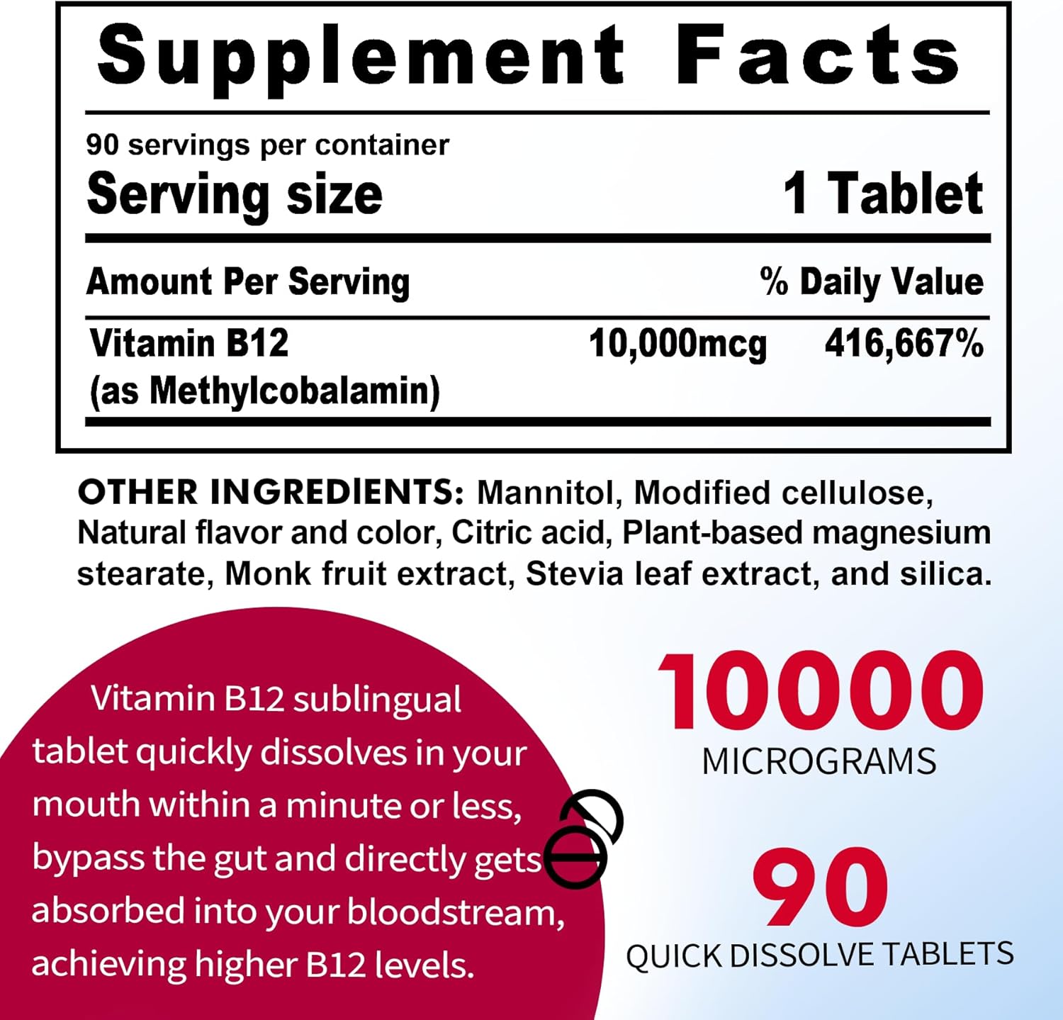 High Potency Nextdia Vitamin B12 Sublingual 10000 mcg with Beet Root Gummies for Maximum Absorption