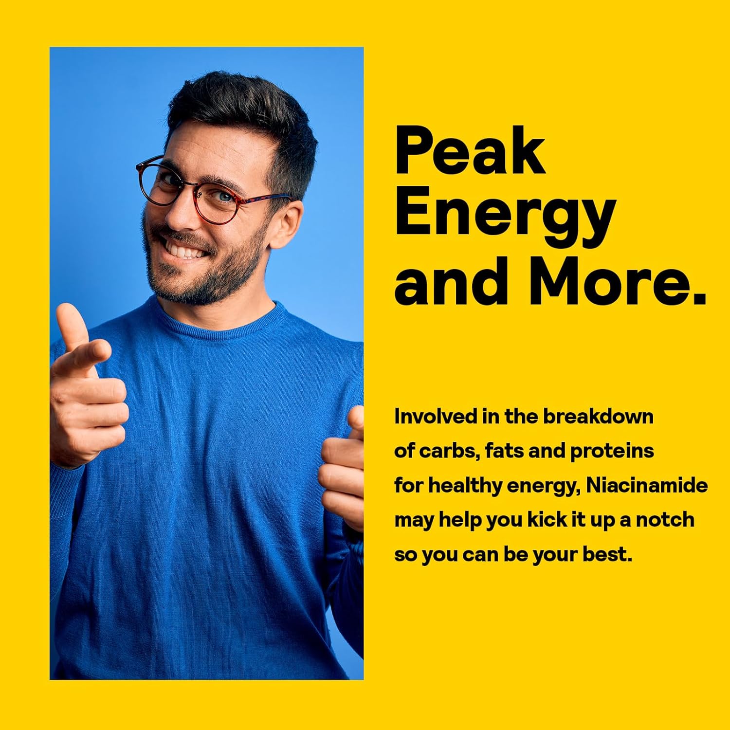 High Potency Niacinamide Vitamin B3 1000mg Supplement for Energy, Metabolism - No Flush, Nerve Support - 100 Tablets, 100 Servings - 60-Day Guarantee