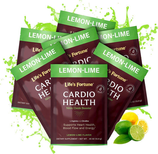 High Potency Nitric Oxide Booster Powder with L Arginine & L Citrulline - Natural Lemon Lime Flavor - 7 Servings