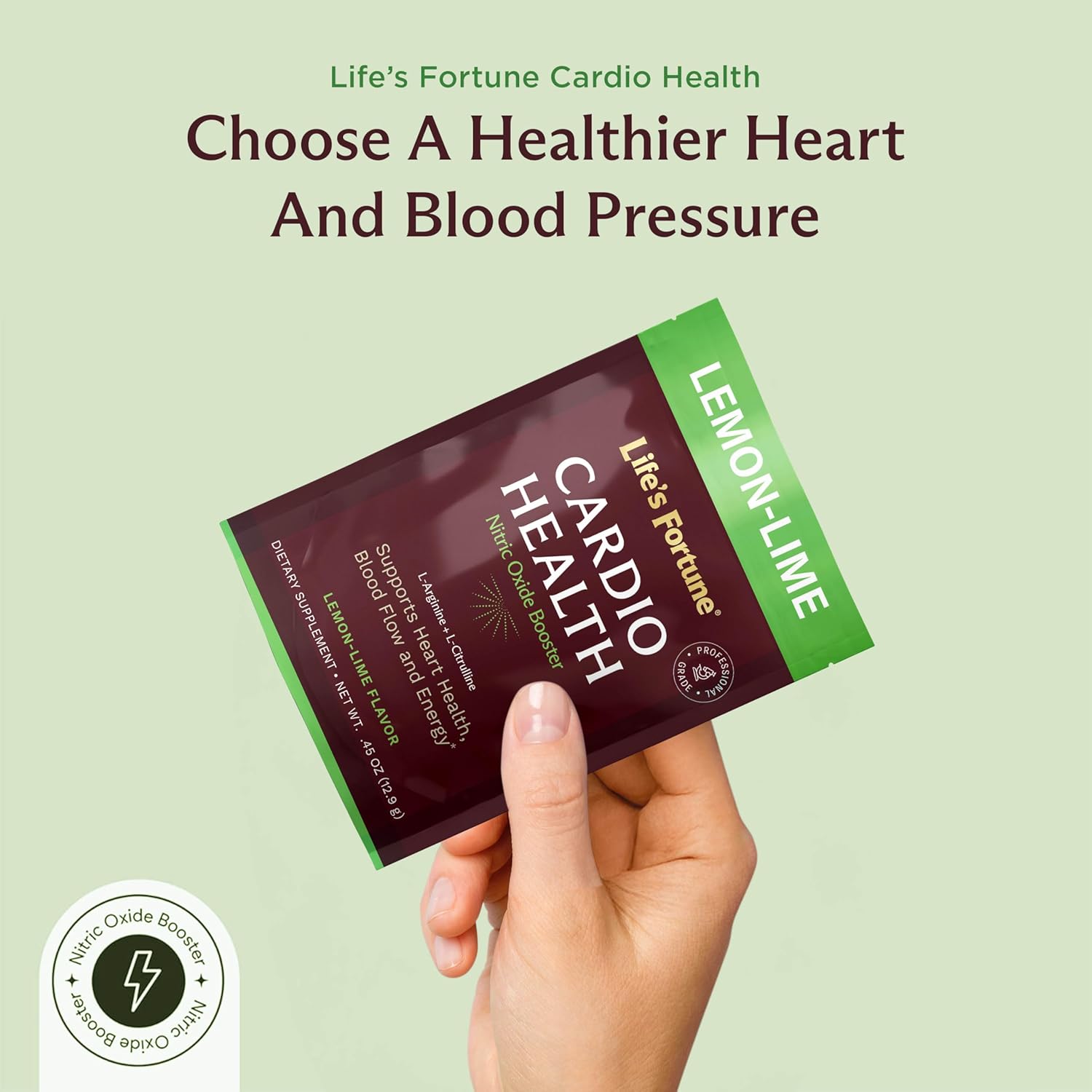 High Potency Nitric Oxide Booster Powder with L Arginine & L Citrulline - Natural Lemon Lime Flavor - 7 Servings