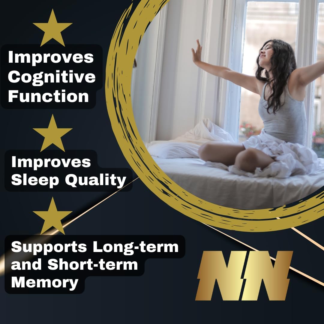 High Potency Norwegian Nutrition Magnesium L-Threonate Capsules - 60 Count, 300MG Each - Improve Sleep, Focus, Memory & Cognitive Function - 99.9% Pure, Gluten Free - Superior Quality!