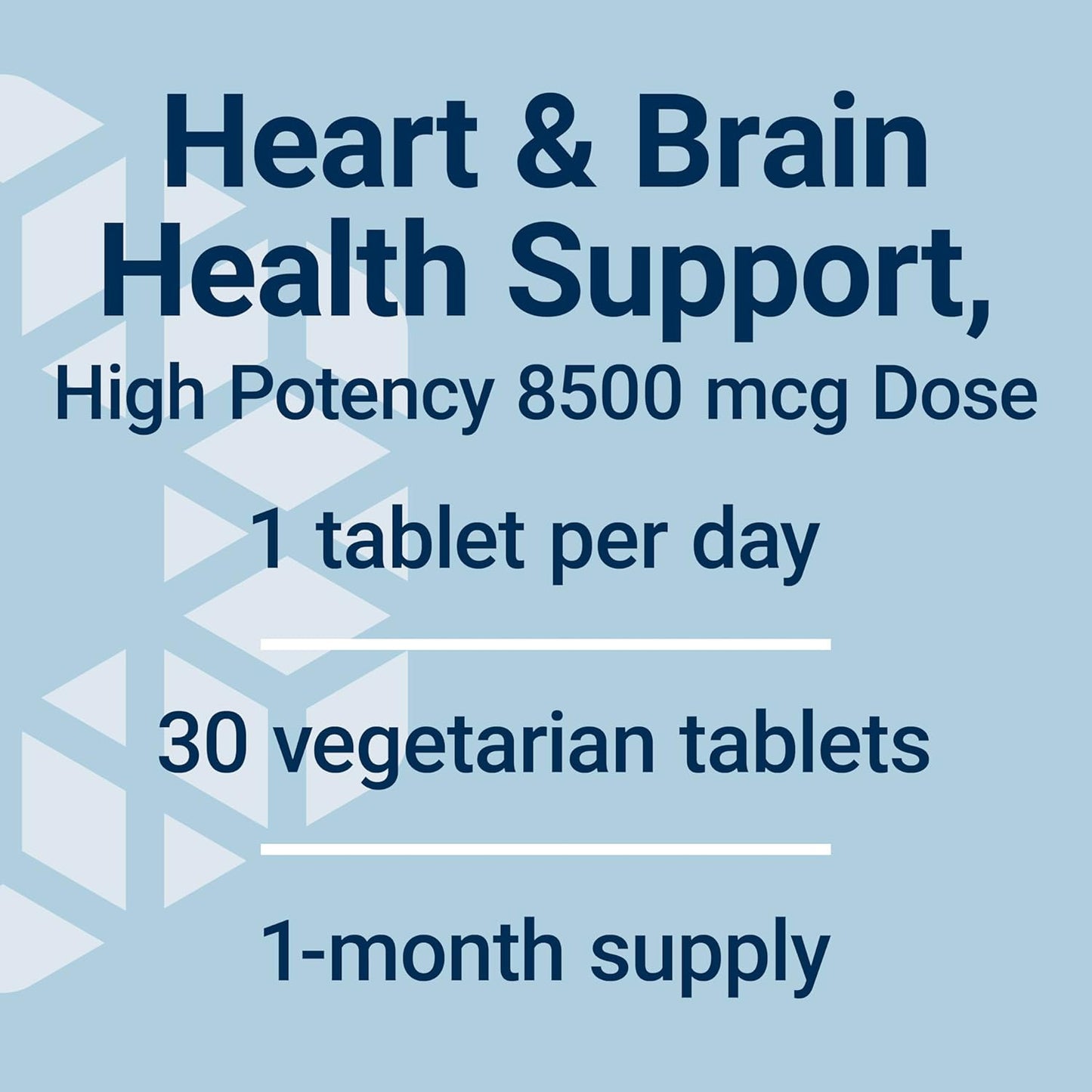 High Potency Optimized Folate with L-methylfolate for Heart & Brain Support - 8500 mcg DFE - Gluten-Free, Non-GMO, Vegetarian - 30 Tablets