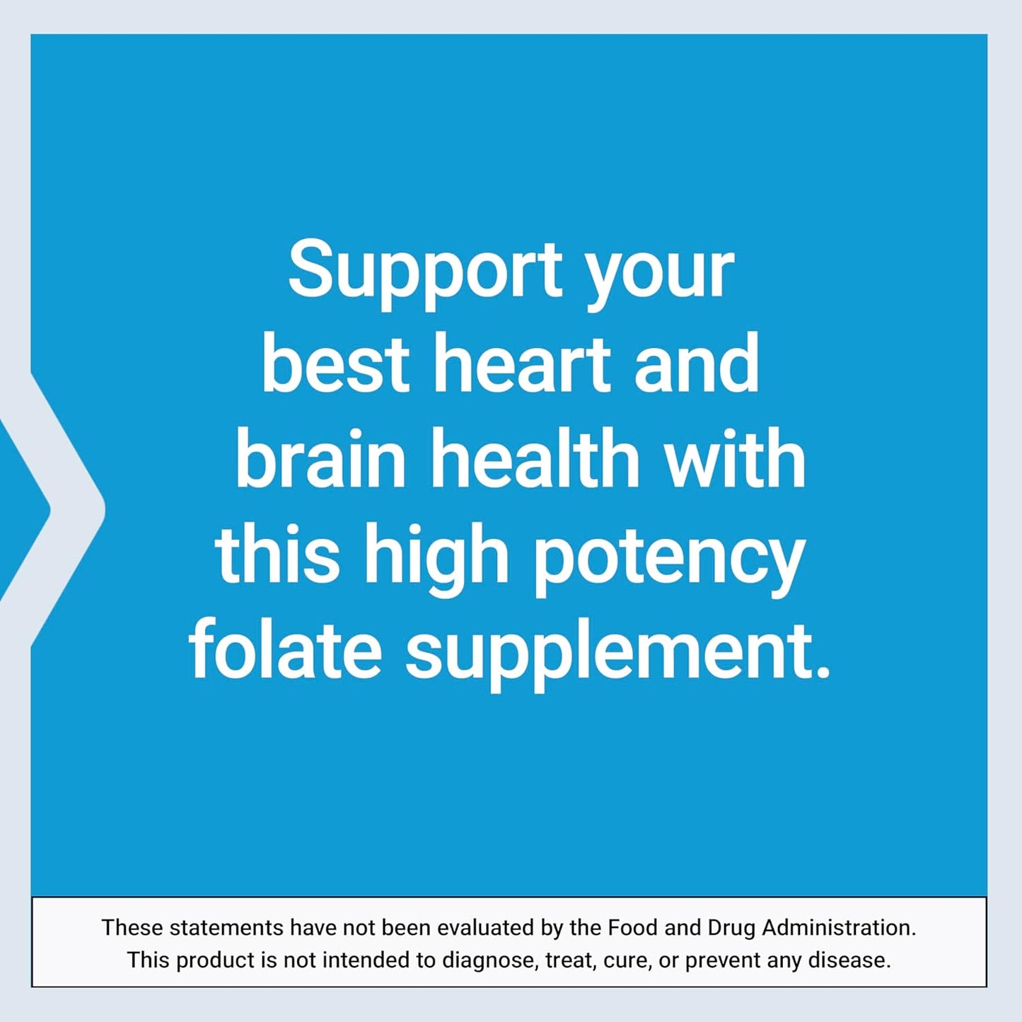 High Potency Optimized Folate with L-methylfolate for Heart & Brain Support - 8500 mcg DFE - Gluten-Free, Non-GMO, Vegetarian - 30 Tablets