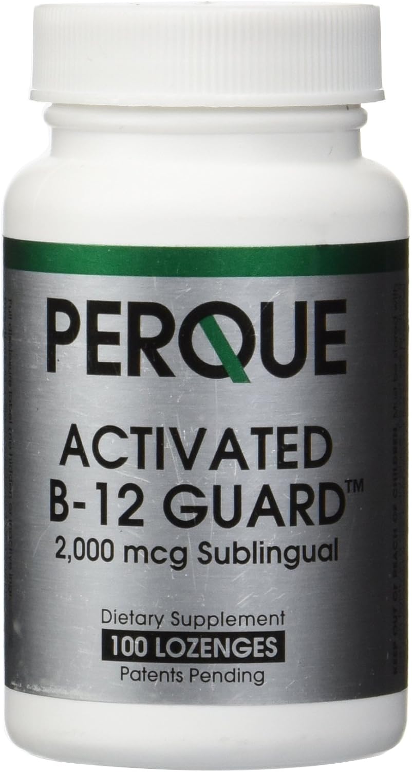 High Potency Perque Activated Vitamin B-12 Guard Lozenges (2000 mcg, 100 Count)