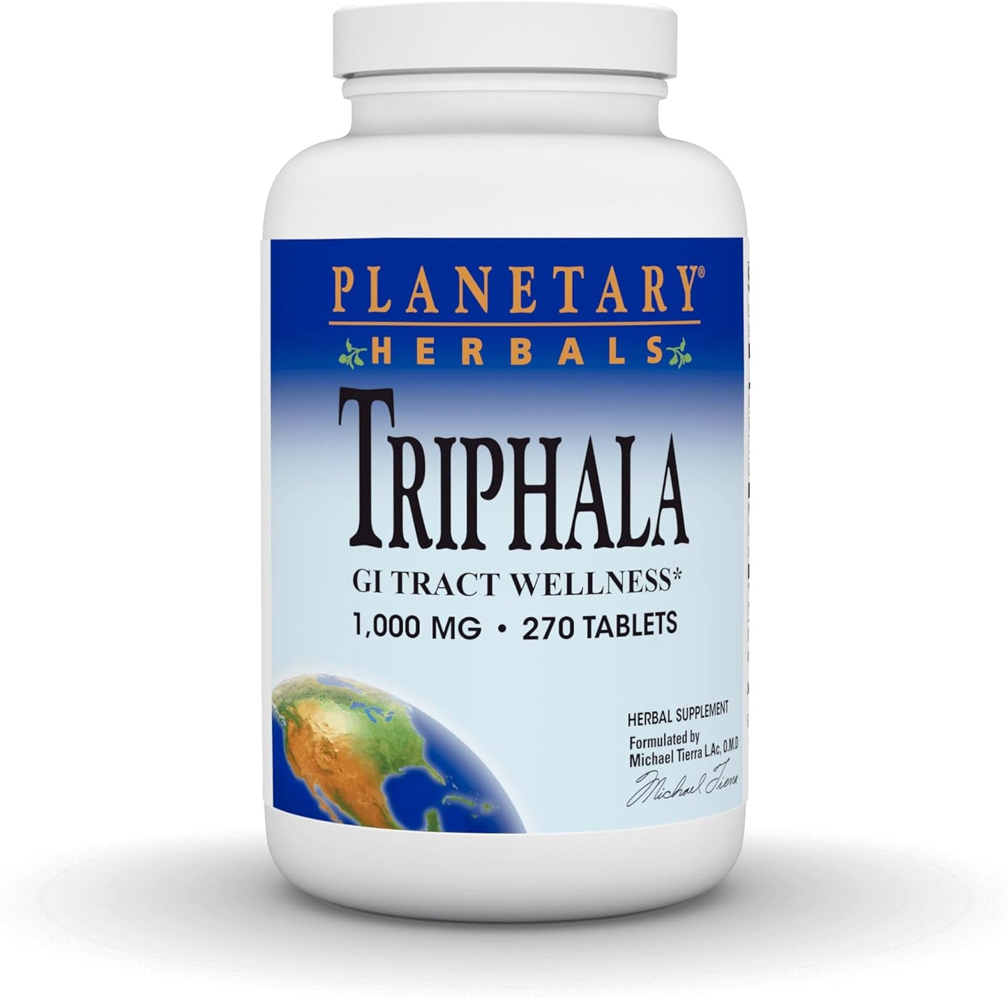 High Potency Planetary Herbals Triphala Tablets - 1000mg, 270 Count