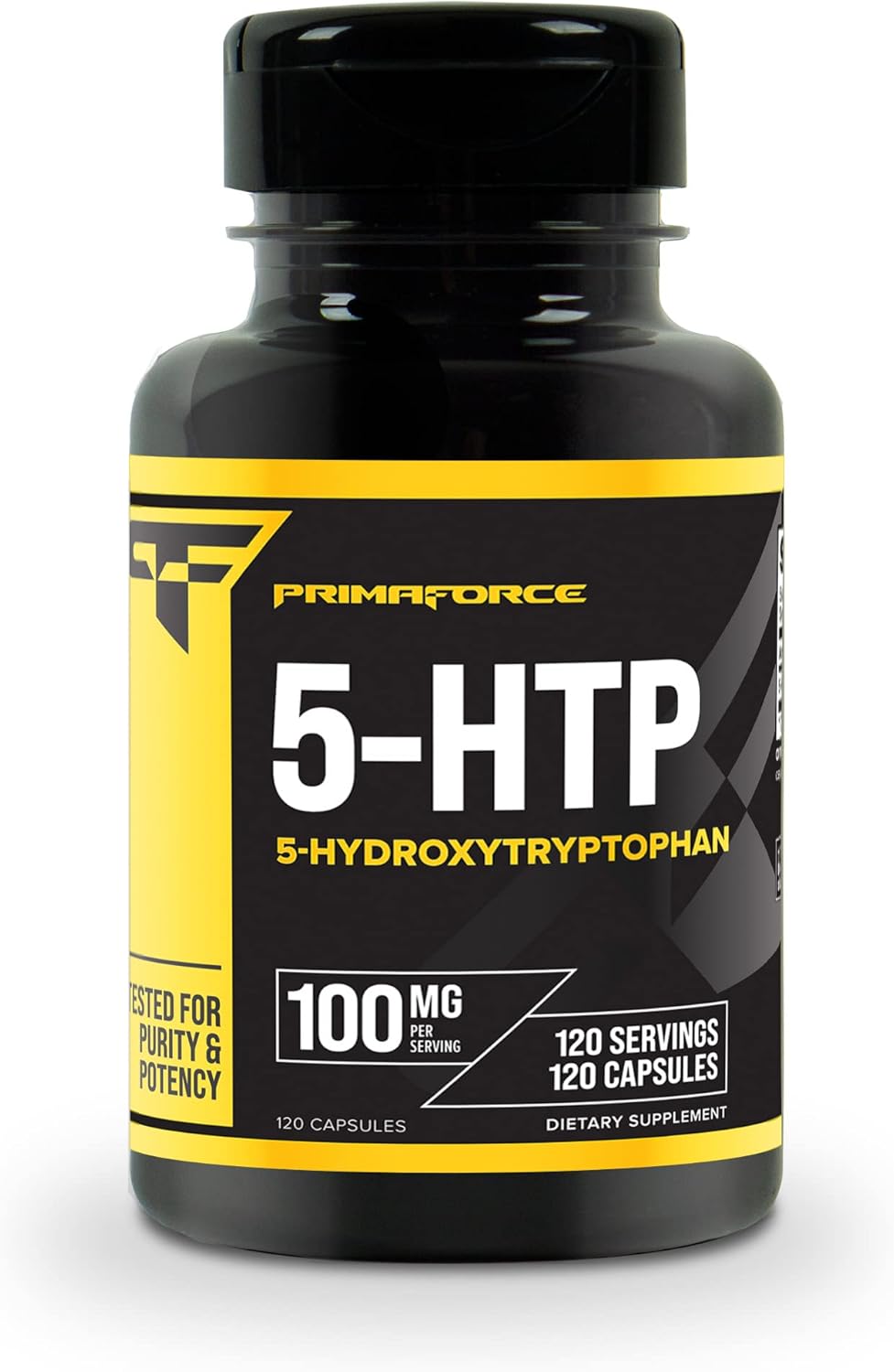 High Potency Primaforce 5-HTP Supplement - 120 Capsules, 100mg Per Serving