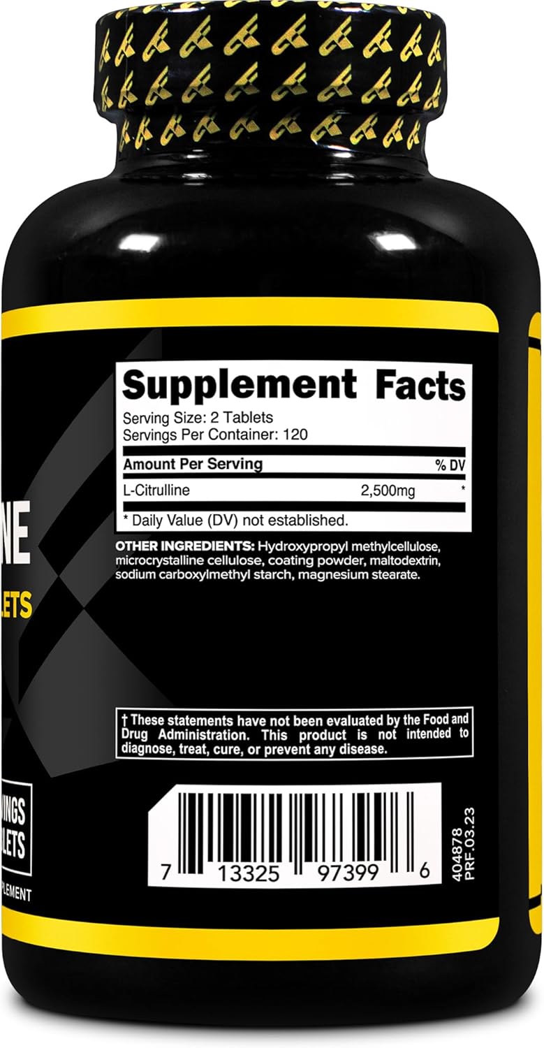 High Potency Primaforce L-Citrulline 2500mg Tablets - 240 Count, 120 Servings