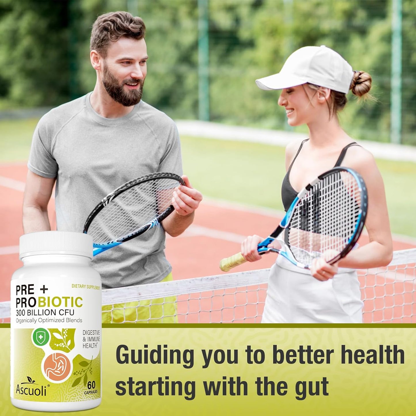 High-Potency Probiotic Supplement with Prebiotics for Digestive Health - 300 Billion CFU, 22 Strains, 15 Organic Herbs - 120 Capsules