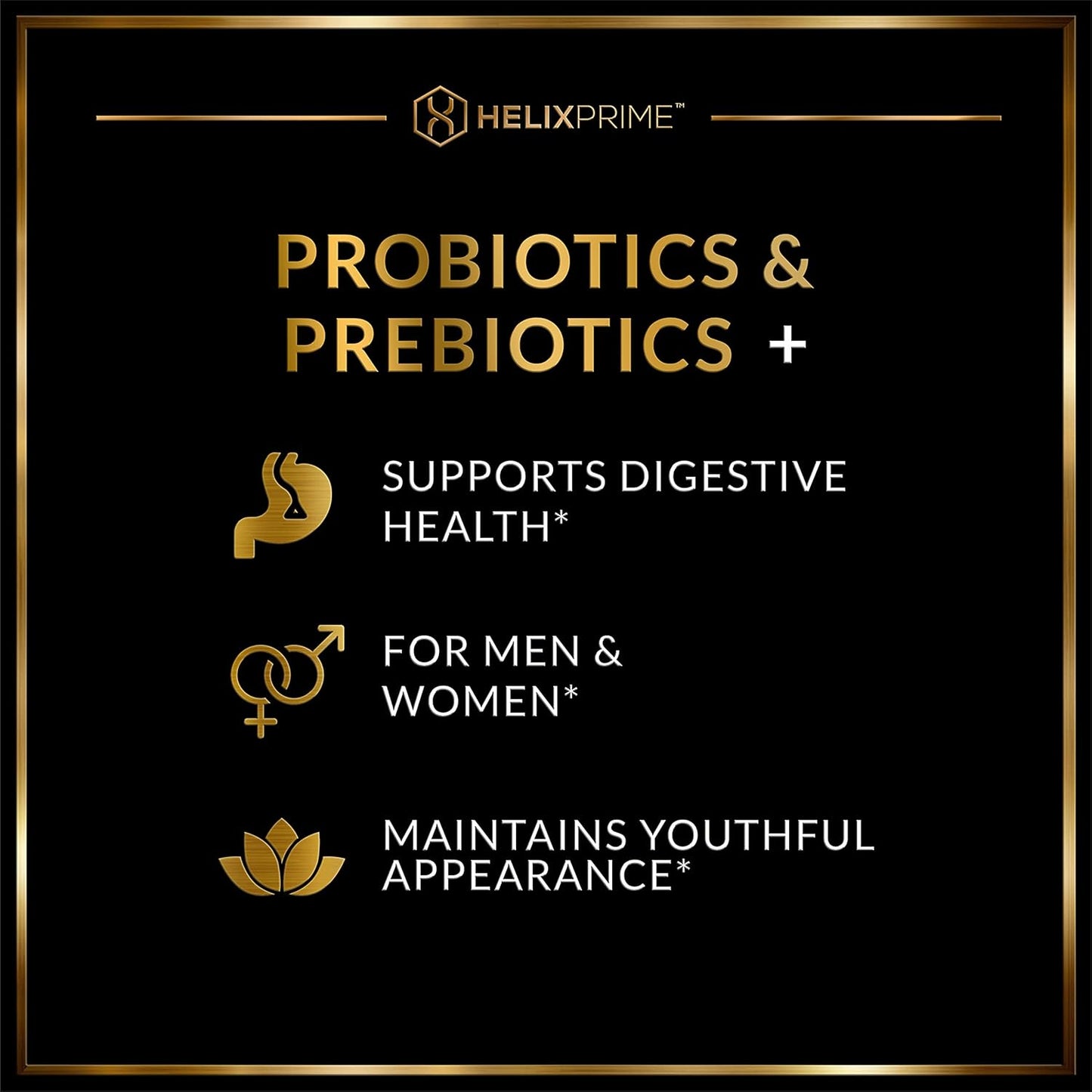 High-Potency Probiotics & Prebiotics 60 Billion CFU for Women and Men - Lactobacillus Acidophilus, Bifidobacterium Lactis - Made in USA
