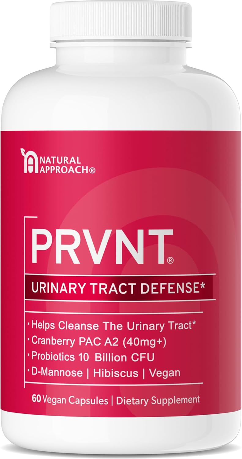 High Potency PRVNT 40mg PAC Plus D-Mannose & Probiotics | Cranberry Pills for UTI Health | Powerful Defense & Cleansing Support | 60 Capsules