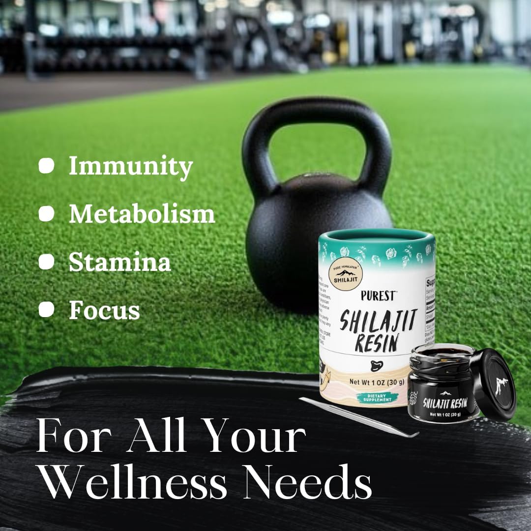 High Potency Pure Himalayan Shilajit Resin with 85+ Minerals, Fulvic Acid - Energy & Immune Support for Men & Women - 3rd Party Lab Tested - 115g