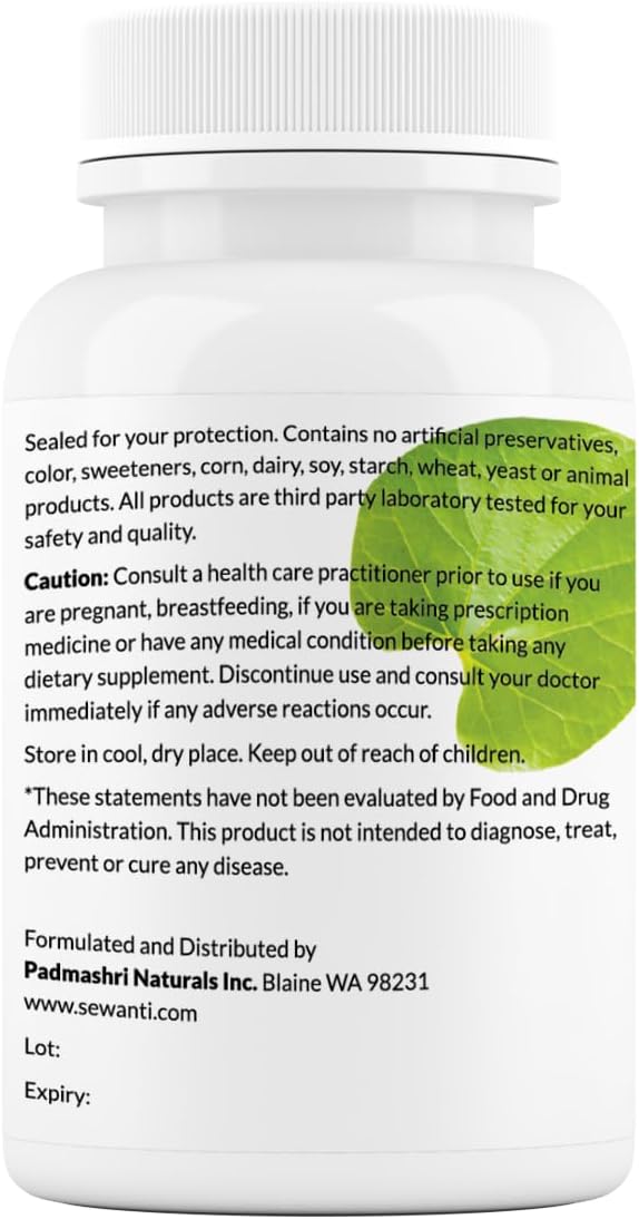 High Potency Sewanti Organic Amla Dietary Supplement Capsules - Natural Antioxidant with Vitamin C Boost - 60 Vegan Extract Capsules, 500mg