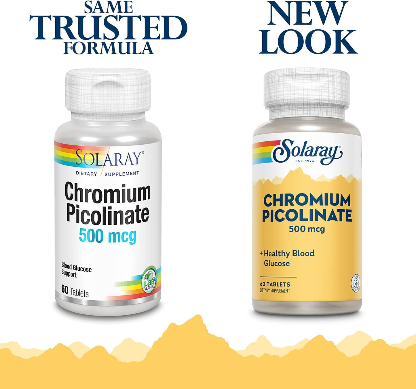 High Potency Solaray Chromium Picolinate Tablets - 500 mcg | 60 Tablets