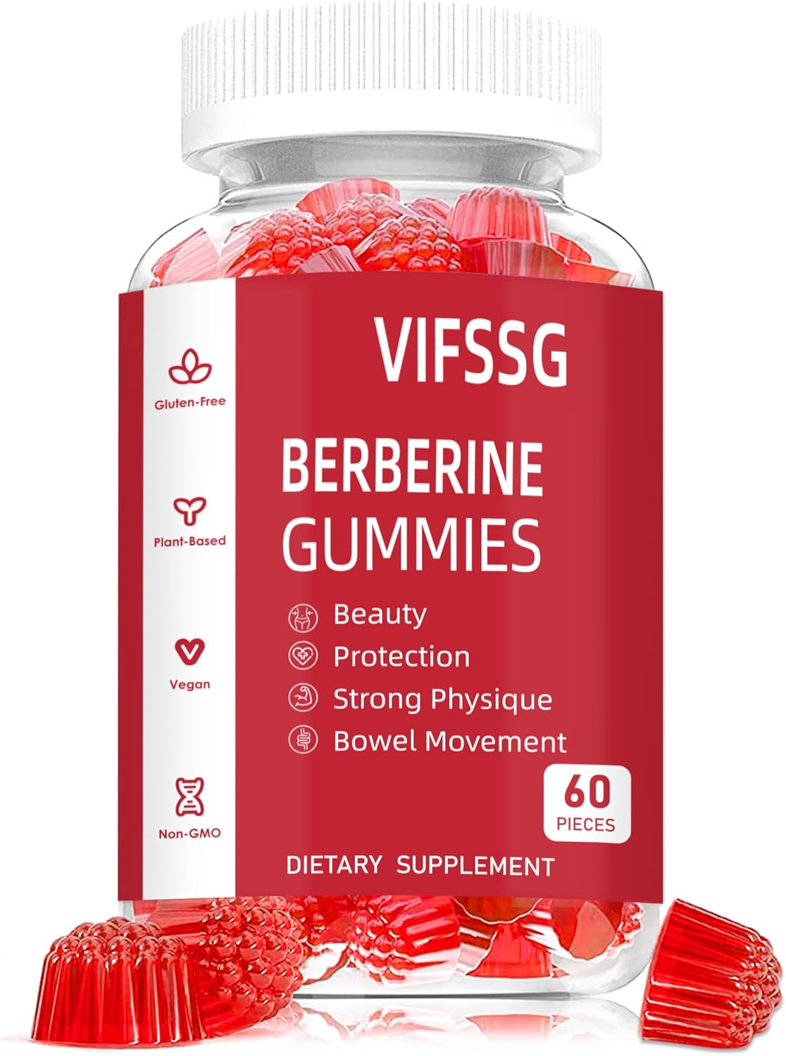 High Potency Sugar-Free Berberine and Ceylon Cinnamon Gummies with Magnesium and Sea Moss - 60 Gummies