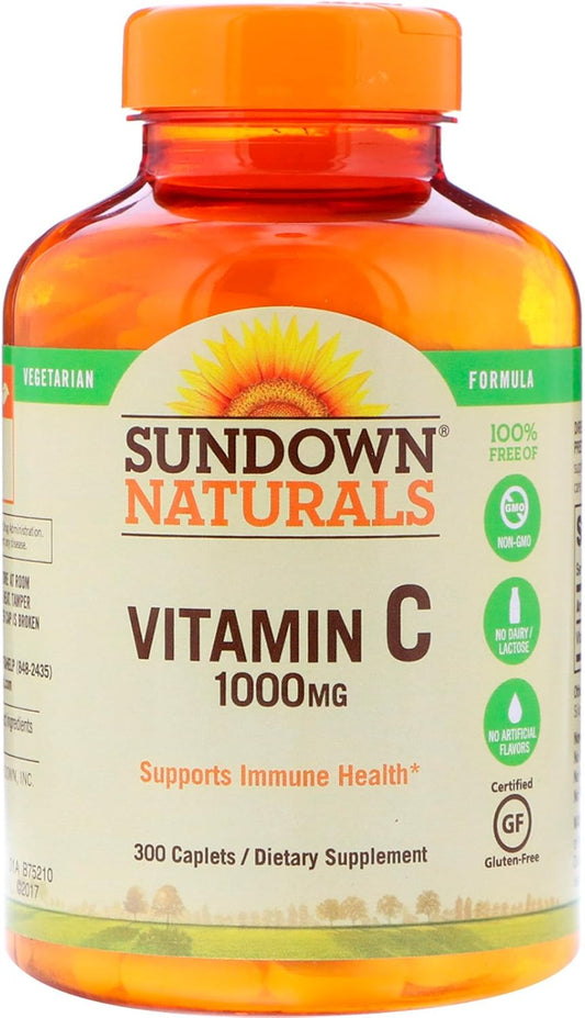 High Potency Sundown Vitamin C Supplement - 1000 Mg, 300 Count Bottles