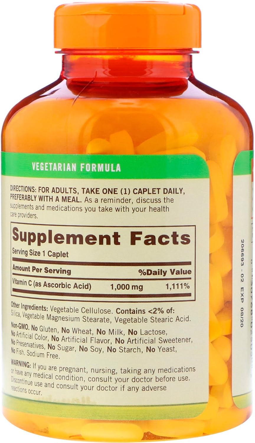 High Potency Sundown Vitamin C Supplement - 1000 Mg, 300 Count Bottles