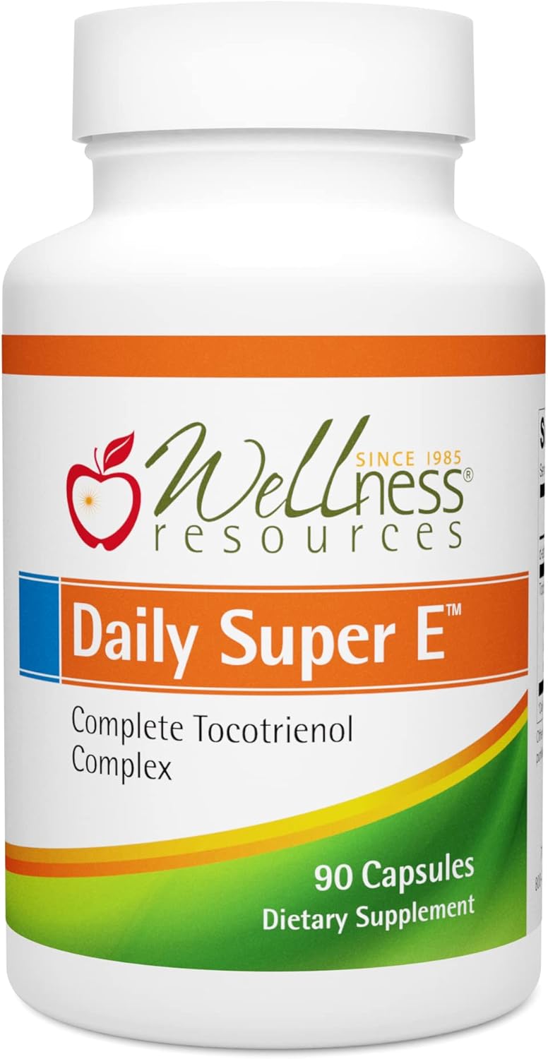 High Potency Tocotrienol Vitamin E Complex for Antioxidant Protection, Natural Source, Non-GMO - 90 Capsules