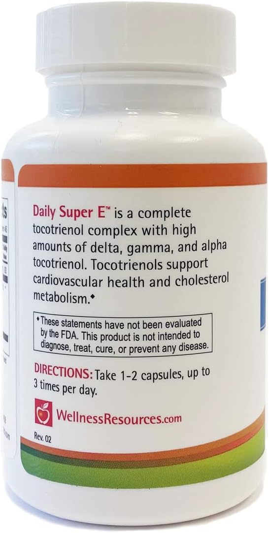 High Potency Tocotrienol Vitamin E Complex for Antioxidant Protection, Natural Source, Non-GMO - 90 Capsules