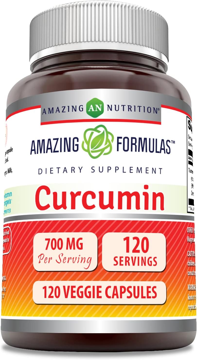 High Potency Turmeric Curcumin Supplement | 700mg | 120 Veg Caps | Non-GMO & Gluten Free | USA Made - BoostGo Australia
