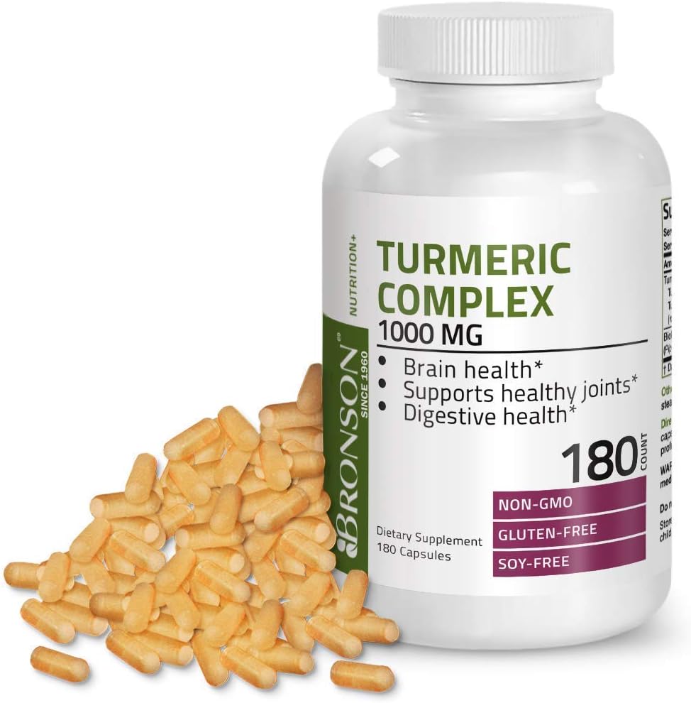 High Potency Turmeric Curcumin with BioPerine for Joint Support + Milk Thistle, Silymarin, Marianum & Dandelion Root - 1000mg