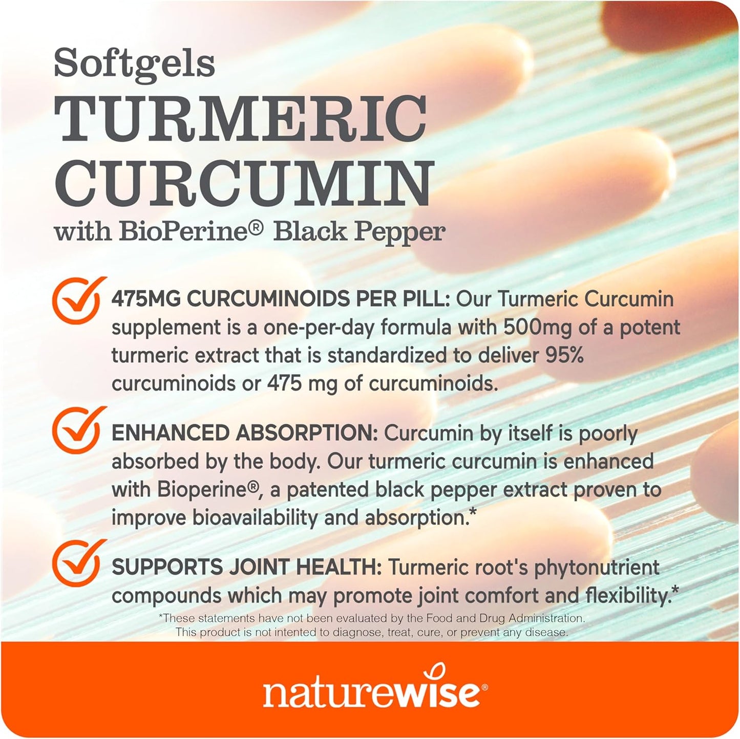 High Potency Turmeric Curcumin with BioPerine for Joint & Immune Support - 2250mg, 95% Curcuminoids - Vegan, Non-GMO - 90 Count