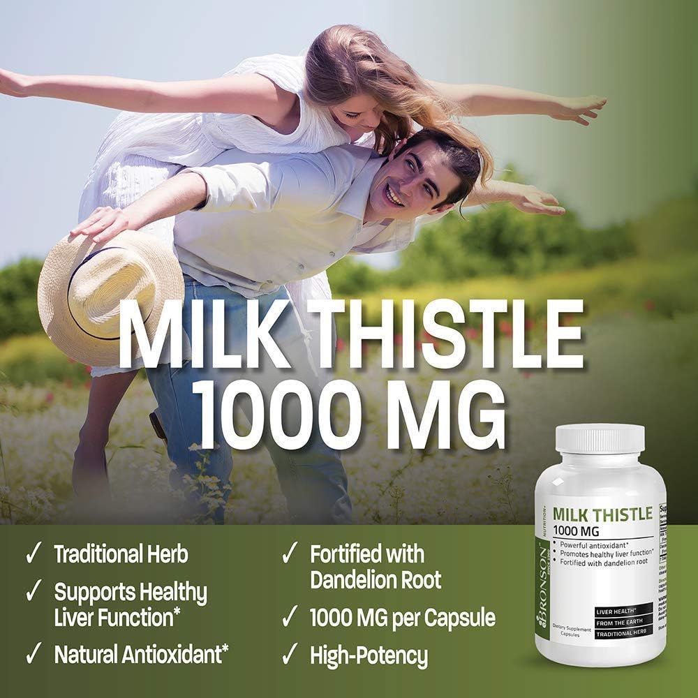 High Potency Turmeric Curcumin with BioPerine for Joint Support + Milk Thistle, Silymarin, Marianum & Dandelion Root - 1000mg