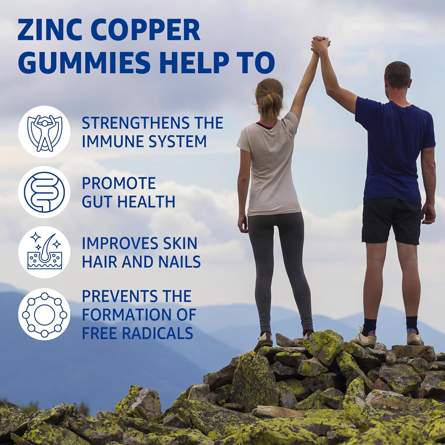 High Potency Turmeric Gummies with Zinc and Copper - 1000mg Formula