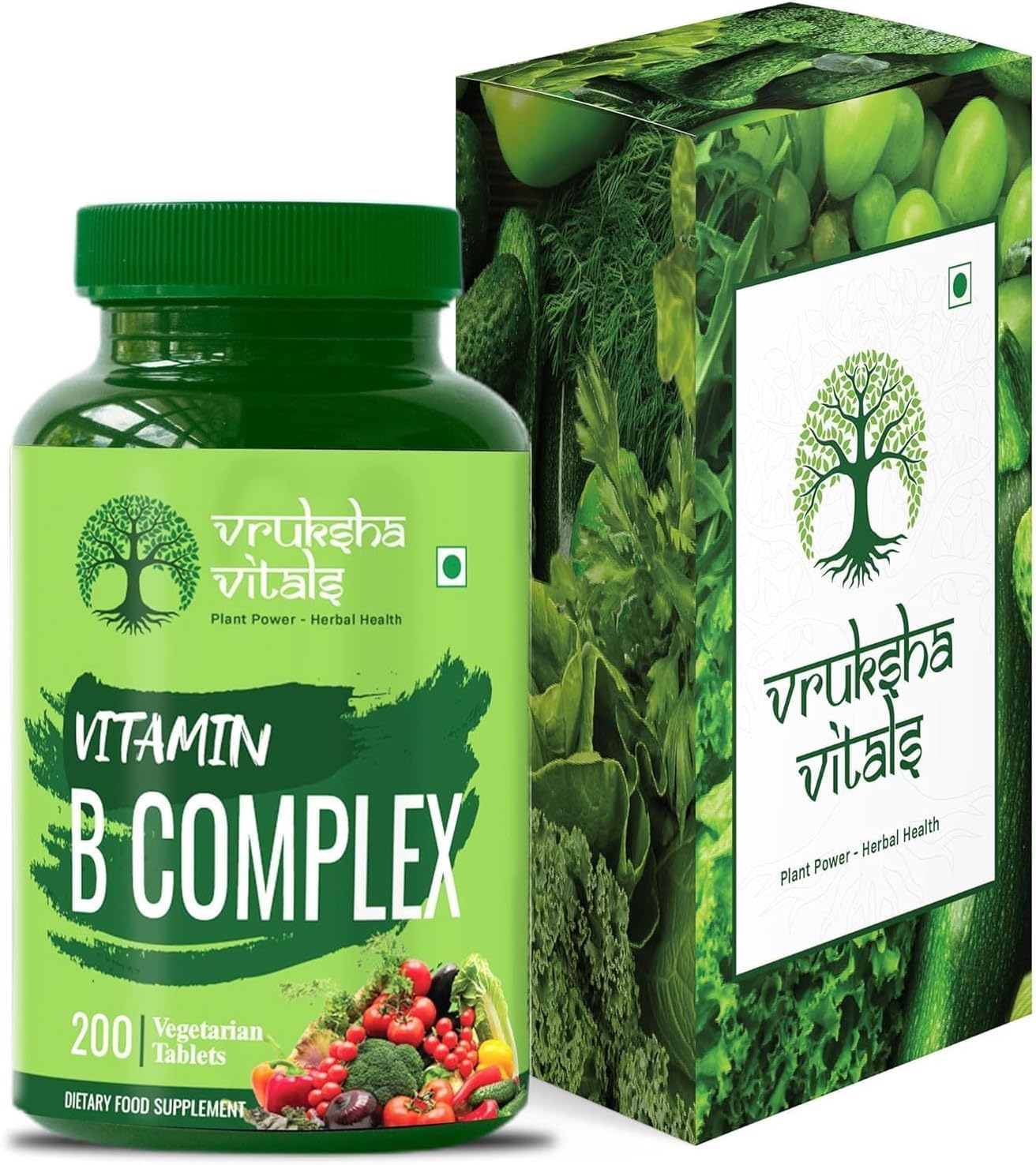 High Potency Vitamin B Complex - 200 Tablets/Capsules - Complete B Vitamins Supplement with 100% RDA - B1, B2, B3, B5, B6, B7, B9, B12 - Vegetarian Formula